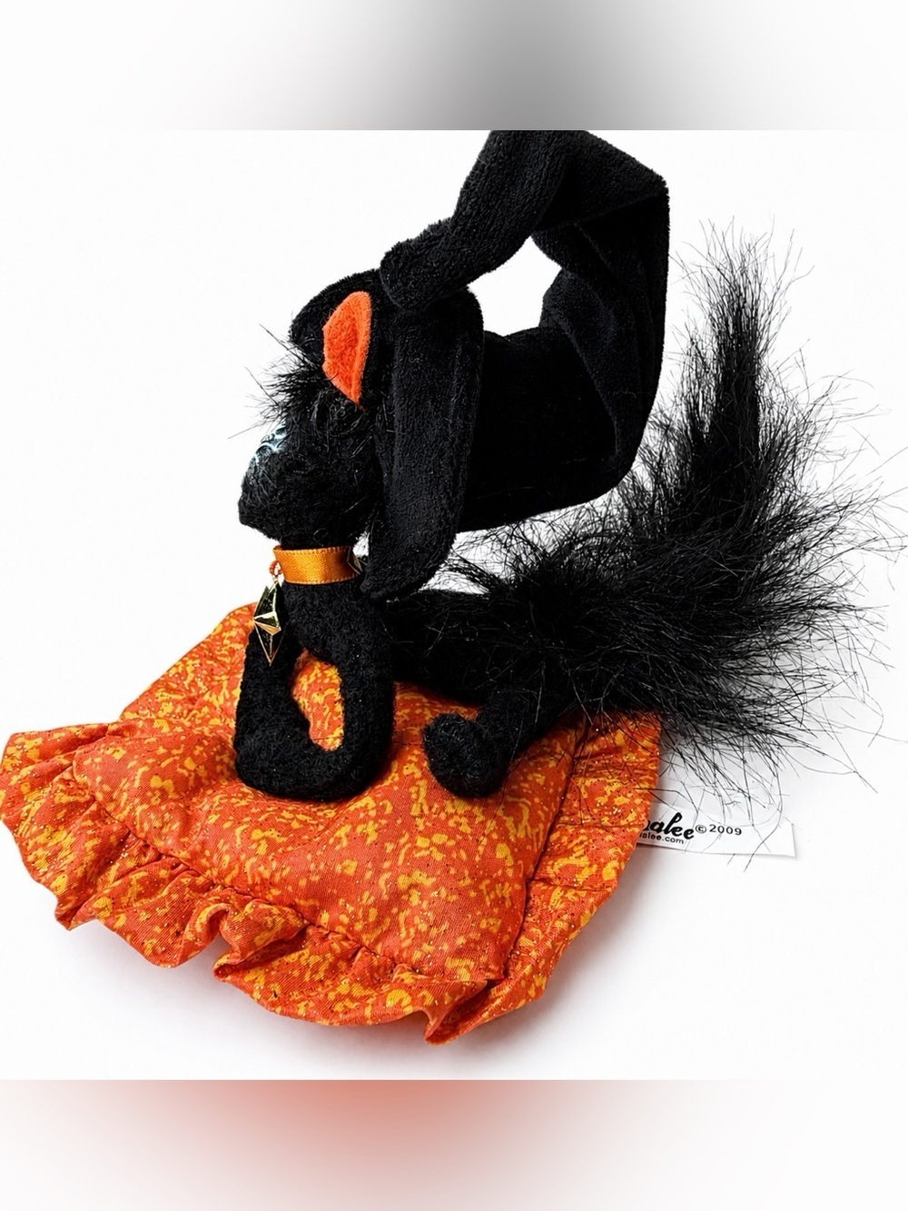 Annalee Moonlight Witch Cat & Halloween Elf Set Vintage 2003 & 2009 - Picture 10 of 12